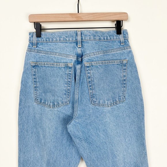 American Apparel 100% Cotton Rigid Denim Jeans Mom Straight Tapered High Rise 30 - Picture 8 of 9